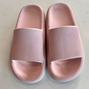 Blush Pink Slide Sandals